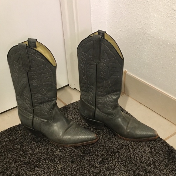 Vintage grey cowboy boots - women’s size 8.5 - Picture 9 of 11